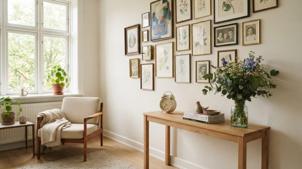 Interior photograph of a bright, newly renovated Danish apar