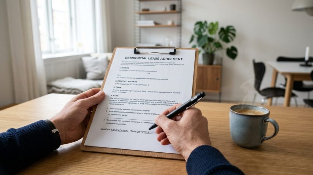Close-up professional stock photo of a landlords hands hold